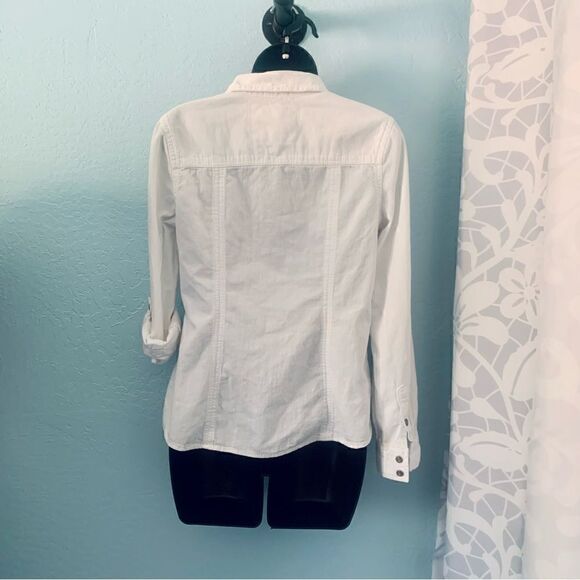 Sonoma White Button Down Collared Shirt Size Small - Picture 6 of 12
